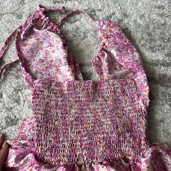 Ditsy Floral Print Shirred Crisscross Back - Picture 14 of 14